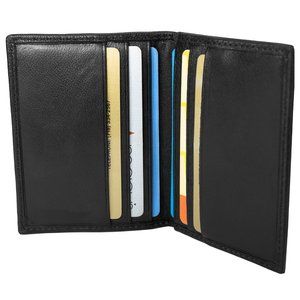 Genuine Leather Business Bifold Credit Card Holder for Men